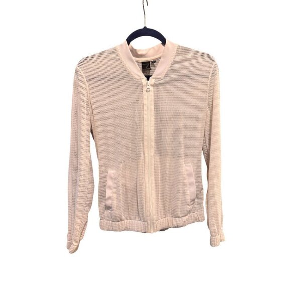 Zella Mesh Bomber Jacket With Zipper Closure & Pockets Women's Size XS - Picture 1 of 9